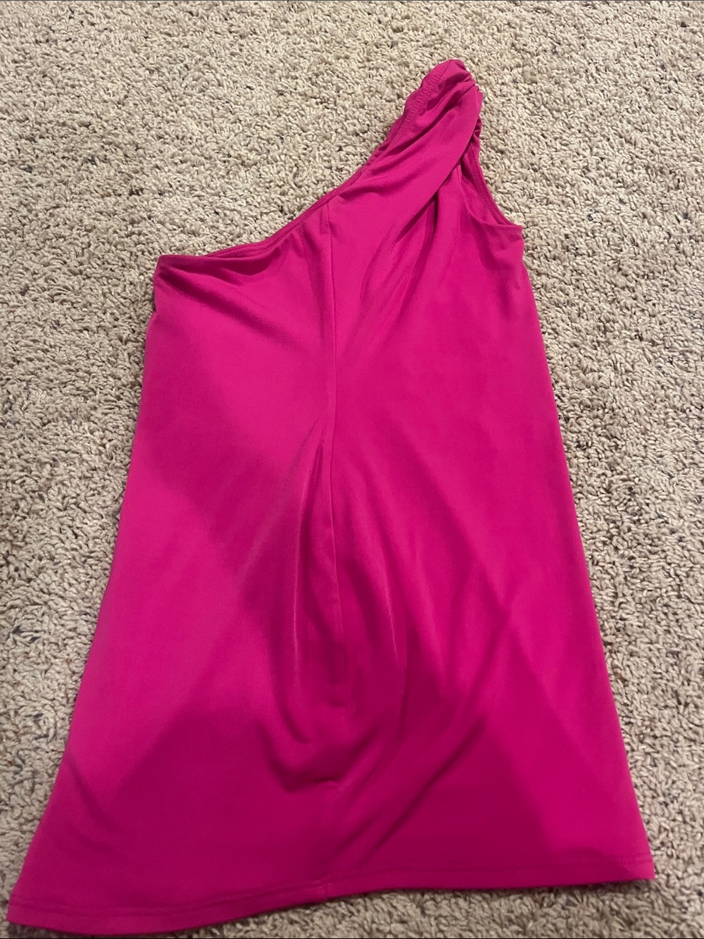 Lucy in the Sky One-Shoulder Hot Pink Top